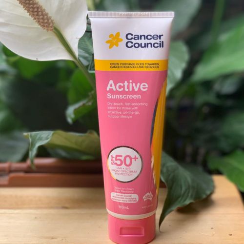 Kem chống nắng năng động Cancer Council – Active SPF 50+/PA++++ 110ml